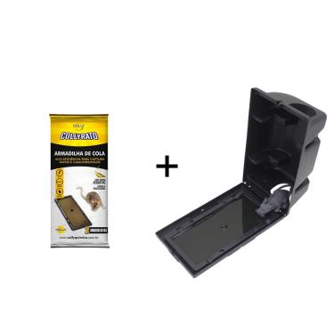 Imagem de Kit 10 Tuneis Ratox Pega Rato  E 10 Armadilhas De Cola Colly