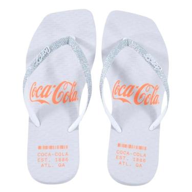 Imagem de Chinelo Coca Cola Alma Square Feminino Branco-Feminino