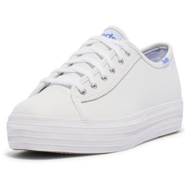 Imagem de Keds Tênis feminino de couro triplo, Branco, 5.5