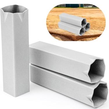 Imagem de Yaocom 6 peças de âncoras de beisebol estilo crimpado 4 x 20 cm adequadas para base de beisebol de tamanho padrão/oficial, prata