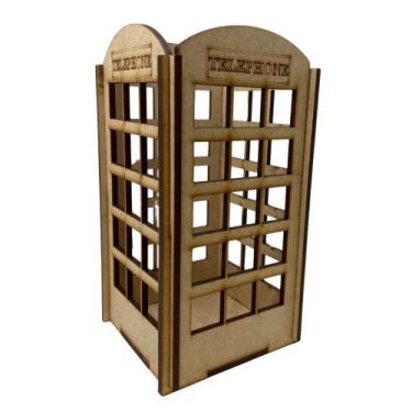 Imagem de Porta Lápis Canetas Cabine Telefone Londres Organizador MDF - Ateliê A
