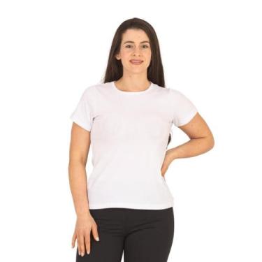 Imagem de Blusa Feminina Plus Size Canelada Manga Curta Baby Look Básica GG ao G