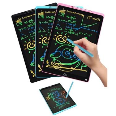 Imagem de Lousa Tablet Infantil Digital LCD para Desenho Escrita Colorida, 10,5 Polegadas Brinquedo Educativo Interativo Estimula Desenvolvimento Cerebral; Disponível Vermelho ou Preto.