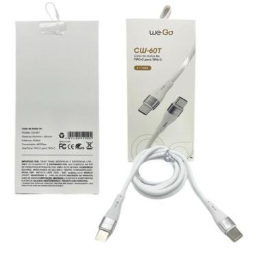Imagem de Cabo Turbo Usb-c P/ Usb-c Superior PD 65W 1m CW-60T Branco - Tesla Sto