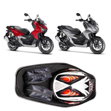 Imagem de Forração Honda ADV 160 Baú Forro Premium Scooter Preto - Jaspe Ateliê,