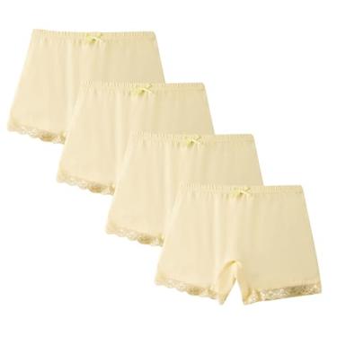 Imagem de Calcinha de renda feminina, 4 peças, meia-calça para meninas, gravata borboleta, sem costura, térmica, reta, sem fio, lisa, 2025, moderna, H-291 amarelo mostarda menino menina, 13 Anos