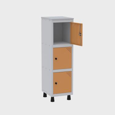 Imagem de Armário Mini Roupeiro 3 Portas Aço Mgrp 501/3