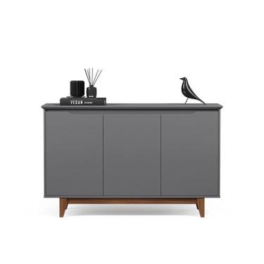 Imagem de Buffet Três Portas Flow Cinza/Freijó – ej Móveis