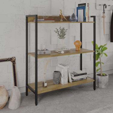 Imagem de Estante para Livros Industrial 3 Prateleiras 104cmx80cm Active Yescasa