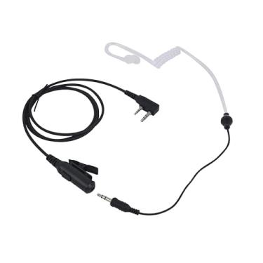 Imagem de Pdflie Fone de ouvido auxiliar K1 de 3,5 mm com tubo acústico de microfone PTT QD QR compatível com Baofeng Kenwood Retevis 888s uv5r