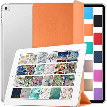 Imagem de DuraSafe Cases Capa para iPad PRO 1ª geração 2015 12,9 polegadas [1 geração] ML0H2LL/A ML0G2LL/A ML0N2LL/A ML0Q2LL/A ML0R2LL/A ML0V2LL/A ML0U2LL/A com parte traseira rígida fosca translúcida - laranja