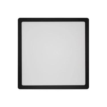 Imagem de Painel Plafon Led Sobrepor 28,3X28,3cm 24W 4100K Bivolt Preto - Blumen