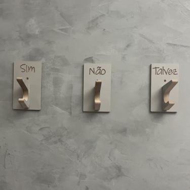 Imagem de 3 Ganchos Provador de Loja Sim Não Talvez roupas cabides - Souvenir De