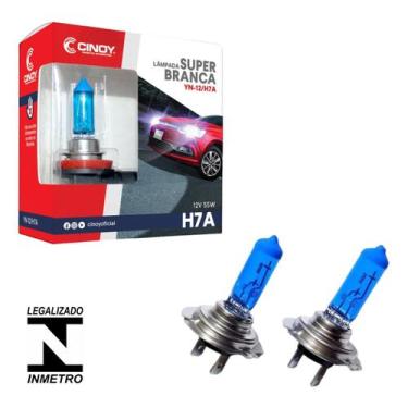 Imagem de Par De Lâmpadas Super Branca H7 55w 12v Cinoy Com inmetro