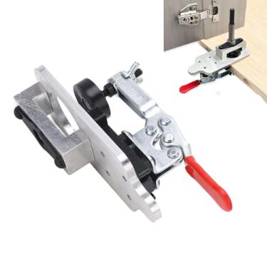 Imagem de Gabarito de Dobradiça Porta Escondida, Design Ajustável, Liga de Alumínio Premium, Compatibilidade Universal, Operação Simples para Perfuração de Dobradiça de 35 Mm