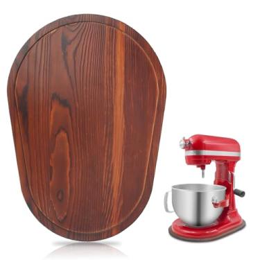 Imagem de Misturador deslizante de bambu para Kitchen Aid 5-8 Qt Bowl Lift Stand Mixer, tapete deslizante de utensílios de cozinha, acessórios de armazenamento de bancada, acessórios de misturador, bandeja