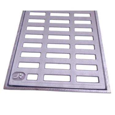Imagem de Ralo linear 20x50cm em aluminio sem vinco de corte - jrgrelhas