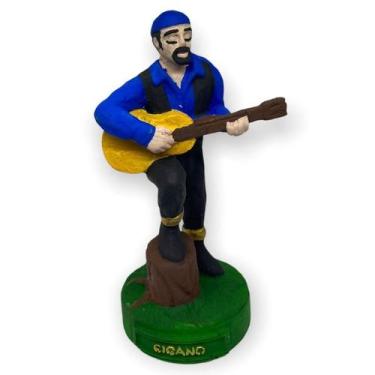 Imagem de Escultura Cigano Azul escuro  11 cm em Resina - Lua Mística - 100% Ori
