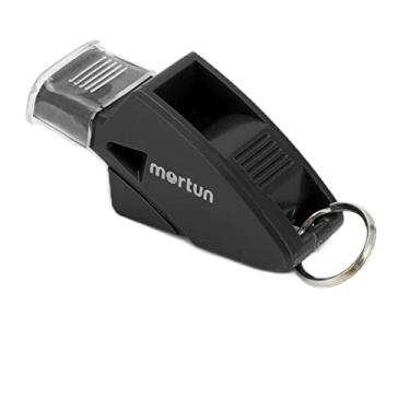 Imagem de Apito de Competição, Apito de Sobrevivência Profissional do árbitro de Plástico Com Cordão e Caixa de Armazenamento para Atividades Escolares de Emergência Ao Ar Livre (Preto f)