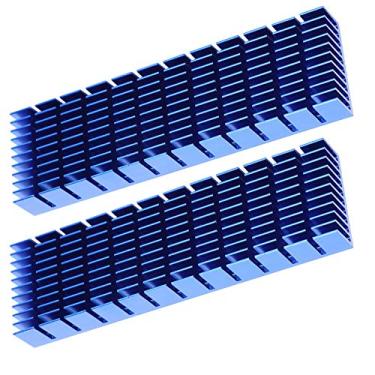 Imagem de Mavaol Dissipador de calor de alumínio de 35 x 14 x 120 mm, design de dentes finos com fenda, corrosão, para CPU, roteador, fonte de alimentação e resfriamento eletrônico
