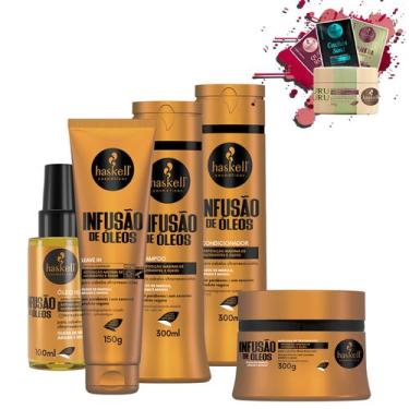 Imagem de Kit Haskell Infusão de Óleos Sh Cond Másc 300gr Leave e Óleo
