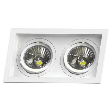 Imagem de Spot Retangular Embutir Recuado 2x Par20 Branco Saveenergy, BRANCO, 11