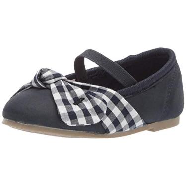 Imagem de Carter's Sapatilha de balé Cana Gingham para meninas, Azul marino, 21