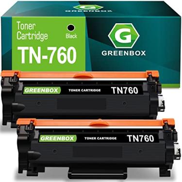 Imagem de Cartucho de toner compatível com Greenbox para Brother TN760 TN-760 TN730 TN-730 para HL-L2350DW DCP-L2550DW HL-L2395DW Hl-L2390DW HL-L2370DW impressora (2 preto)