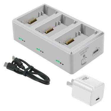 Imagem de LYONGTECH Hub de carregamento de bateria e carregador USB-C de 35 W para drone DJI Mini 3 Pro, Mini 3, carrega três baterias em sequência, acessórios de carregamento de armazenamento