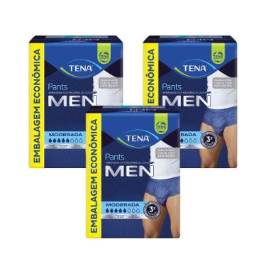 Imagem de Kit C3 Roupa Descartável Adulto Íntima Men Tam P/M - Tena - Tena - Ess