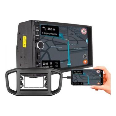 Imagem de Kit central multimidia mp5 7 pol com moldura fiat strada 2021 a 2023 f