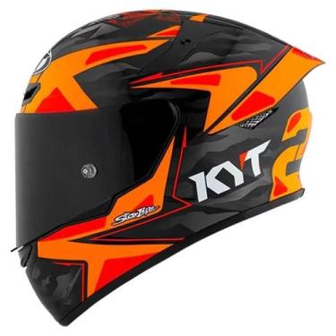 Imagem de Capacete Kyt Tt Course Antonelli Preto e Laranja, 60