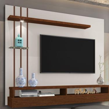 Imagem de Painel Para Tv Jordano Off White E Canela