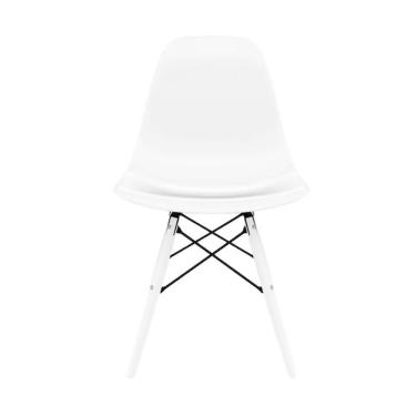 Imagem de Cadeira De Jantar Seatco Eames Pp Dsw Com Pés Palito Branco