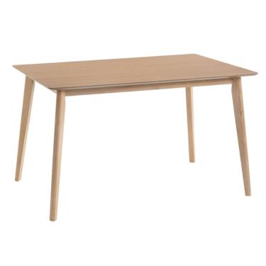 Imagem de Mesa De Jantar Finlândia Rivatti Retangular 120 Cm Tampo Em Mdf Natural Base Madeira Seringueira