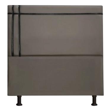 Imagem de Cabeceira Royal 195cm Suede Fita Preta Shop Das Cabeceiras Castor
