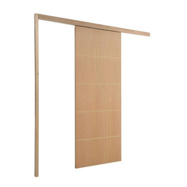 Imagem de Porta De Correr P- Verniz Frisada Fs Duplo 210x100