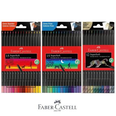 Imagem de Kit Completo Supersoft Cores Quentes + Frias + Metálicas Faber-castell