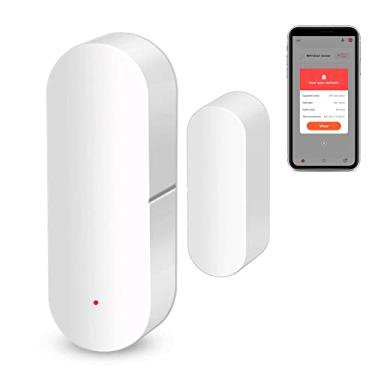 Imagem de Gaoducash Sensor De Porta E Janela Wi-Fi: Contato Sem Fio Com Alertas Notificação Aplicativo Gratuito, Inteligente Para Sistema Alarme Automação Residencial, Compatível Alexa Google Home (Pacote 1)