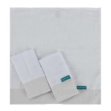 Imagem de Conjunto 3 Paninhos Fraldinha de Boca Bebê Grid - Home Fernandes