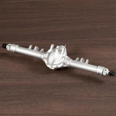 Imagem de CobraCrawler Machined Aluminum Straight Axle Set with SOA Servo Mount Black Silver Anodized for Axial SCX10 II VS4-10 1/10 RC Rock Crawler (Silver Rear Axle)