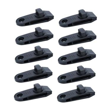 Imagem de Dynwave 10 peças de grampos para barracas, clipes de lona, ​​fixadores resistentes, à prova de vento, parafuso de pressão, trava para cobertura de piscina, Preto