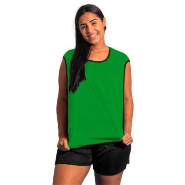 Imagem de Colete de Futebol Feminino Treino Jogo C/Vies - 1 Fit, VerdeBandeira