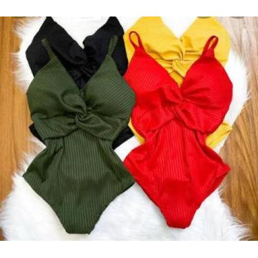 Imagem de Body feminino nozinho alça fina com bojo malha canelada - MODA FILO, P