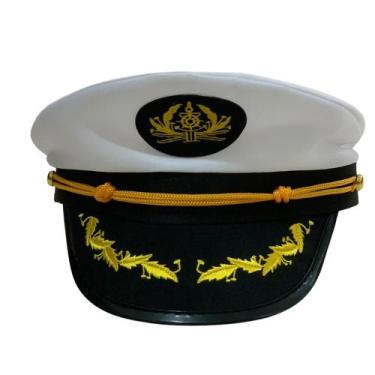 Imagem de Cap Chapéu Capitão Quepe Ancora Marinha Marinheiro Fantasia - Golden M