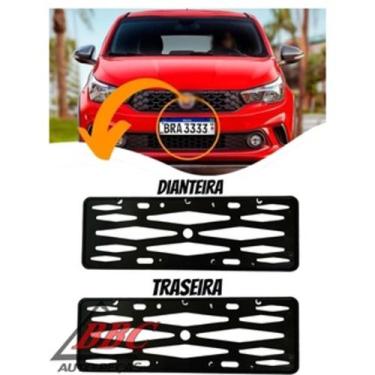 Imagem de Suporte de Placa para Carro Modelo Mercosul - 2 Peças - emblema tech