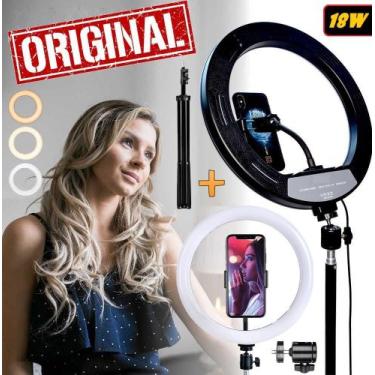 Imagem de Ring Light Led Anel Iluminador HingLight Profissional Completo 26cm Ma