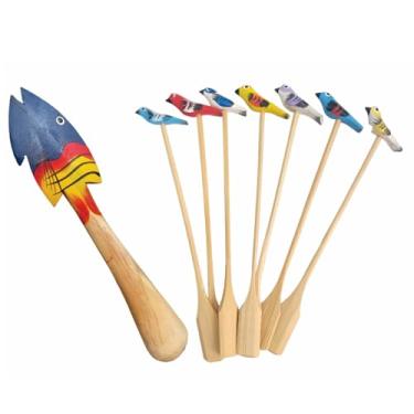 Imagem de Kit Caipirinha Drink 1 Socador E 6 Mexedores Tropical Brasil - Atelie Center (Peixe)