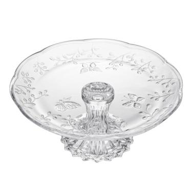 Imagem de Prato para Bolo 27 cm de Cristal com Pé New Butterfly Lyor