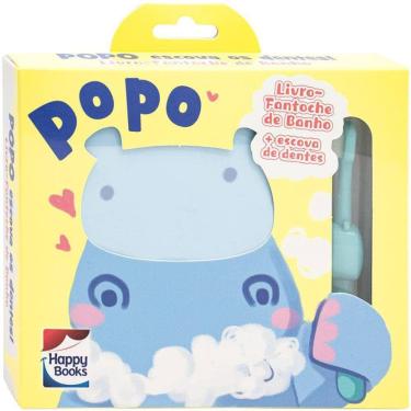 Imagem de Livro-Fantoche De Banho - Popo + Escova De Dentes - Amarelo